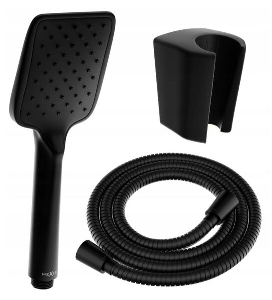 Accesorii Mexen - Set duș de mână cu 1 punct R-62, negru, 785626052-70