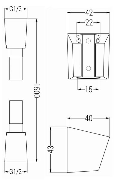 Accesorii Mexen - Set duș de mână cu 1 punct R-77, crom, 785775053-00
