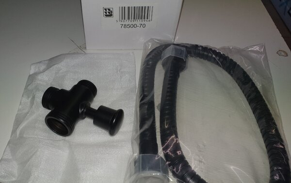 Accesorii Mexen - Comutator de dus pentru dus deasupra capului si de mana, negru, 78500-70
