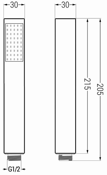 Accesorii Mexen - Set duș de mână cu 1 punct R-77, crom, 785776052-00