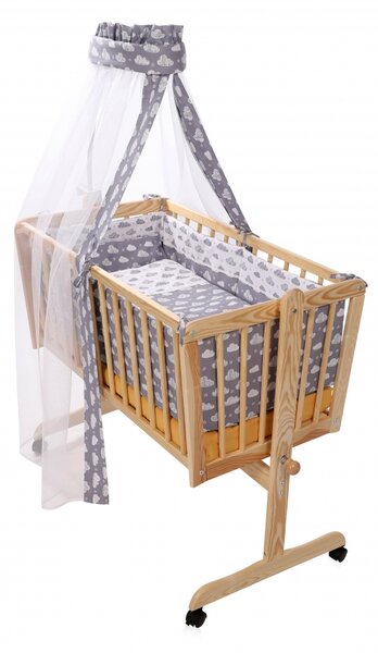 Set lenjerie pat 7 piese Eva pentru pat balansoar Grey Clouds