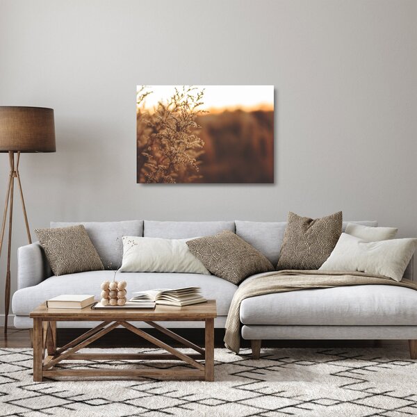 Tablou pe sticlă - Iarba înflorită (70x50 cm)