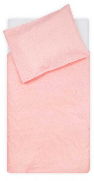 Lenjerie patut bebe Mini dots 100x140 cm bumbac roz