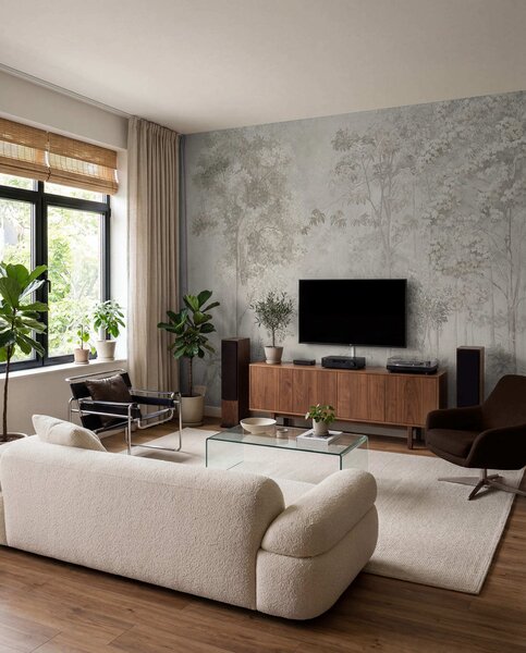 Tapet Pădure fermecătoare, Fototapet în stil oriental, u78448 : Uwalls.ro