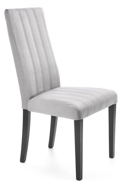 Scaun tapitat cu stofa si picioare din lemn, Diego II Velvet Gri Deschis / Negru, l47xA59xH99 cm