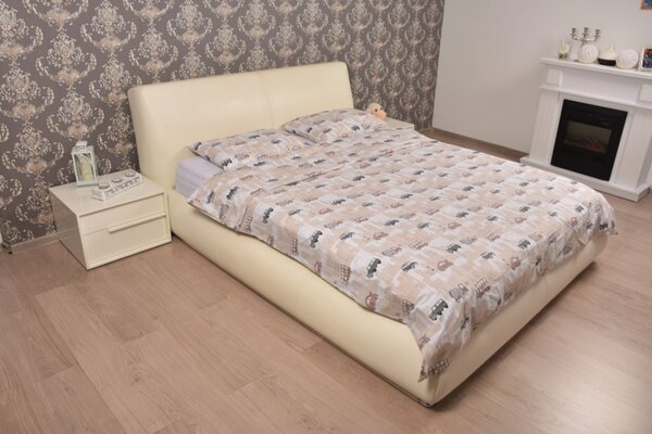 Lenjerie pat 140x200/160x200 cm 4 piese model masinute