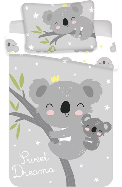 Set lenjerie pat copii 100x135 + 40x60 Koala Sweet Dreams Baby SunCity