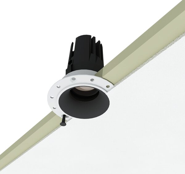 Spot invizibil, incastrat, fara rama HALO DOT 7W negru LUXON