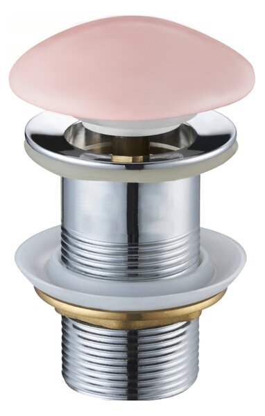 Dop de scurgere rotund pentru chiuveta Mexen tip ClickClack, fara preaplin, ceramica roz mat, 79910-44