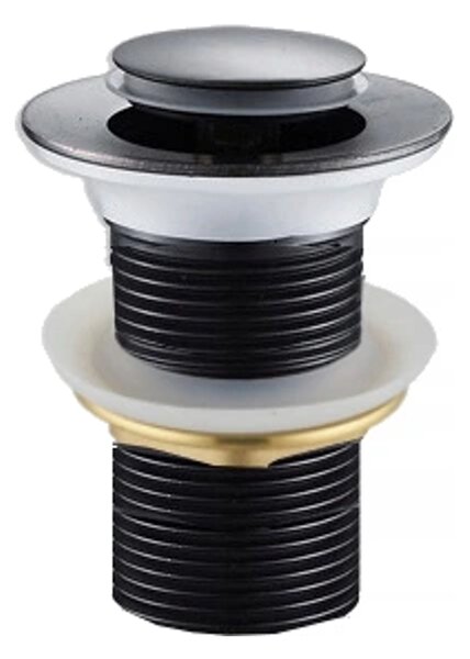 Sifon rotund pentru chiuveta Mexen care se poate inchide, ClickClack, dop mic, fara preaplin, Negru, 79915-70