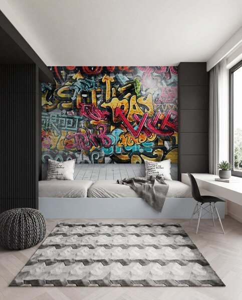 Tapet Vopsea de artă, vopsea e graffiti, Fototapet pentru camera unui adolescent, Fototapet pentru camera unui adolescent, u56045 : Uwalls.ro