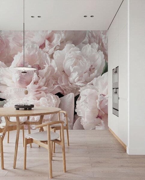 Tapet Bujori roz pal, Fototapet Flori, u59600 : Uwalls.ro