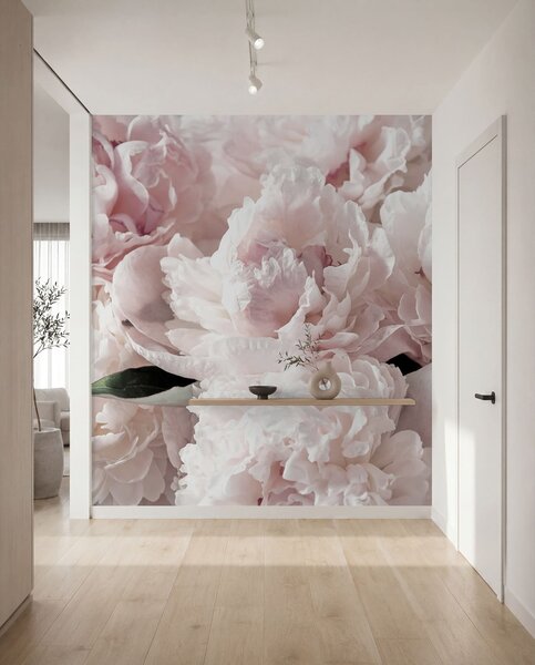 Tapet Bujori roz pal, Fototapet Flori, u59600 : Uwalls.ro
