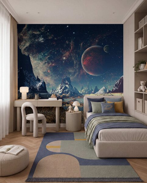 Tapet Peisaj extraterestru, Fototapet Spaţiu, u55303 : Uwalls.ro
