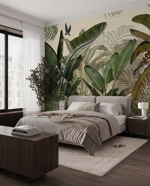 Tapet Junglă tropicală și frunze, Fototapet Natură, u74748 : Uwalls.ro