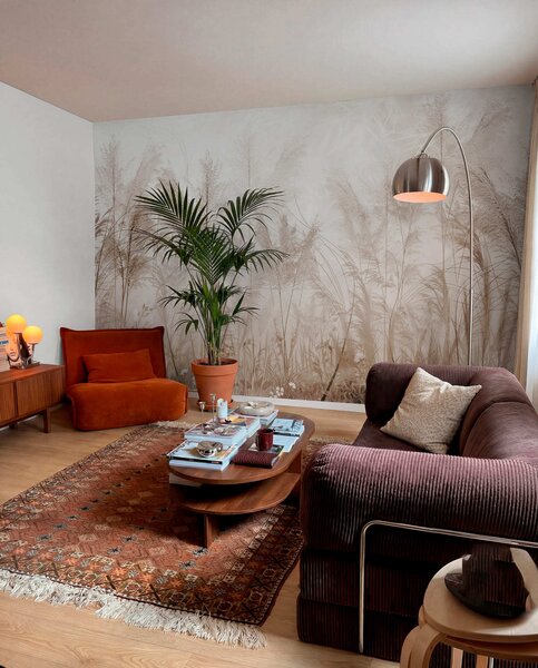 Tapet Plante înalte în culori pastelate, Fototapet Natură, u93903 : Uwalls.ro