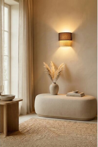 Brilagi - Aplica de perete LED BOHO ECO 1xE27/10W/230V maro/crem