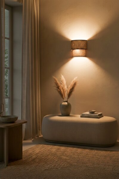 Brilagi - Aplica LED de perete BOHO ECO 1xE27/10W/230V maro