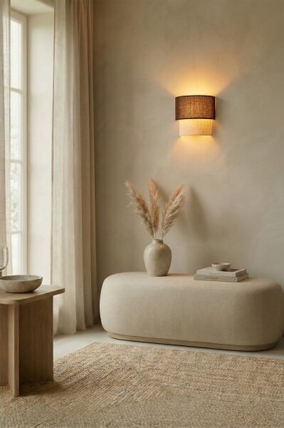 Brilagi - Aplica LED de perete BOHO ECO 1xE27/10W/230V maro/crem