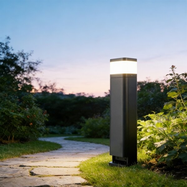 Brilagi PILLAR – lampă de exterior cu 2 prize SCHUKO, 1xG9/11W/230V, IP44, antracit