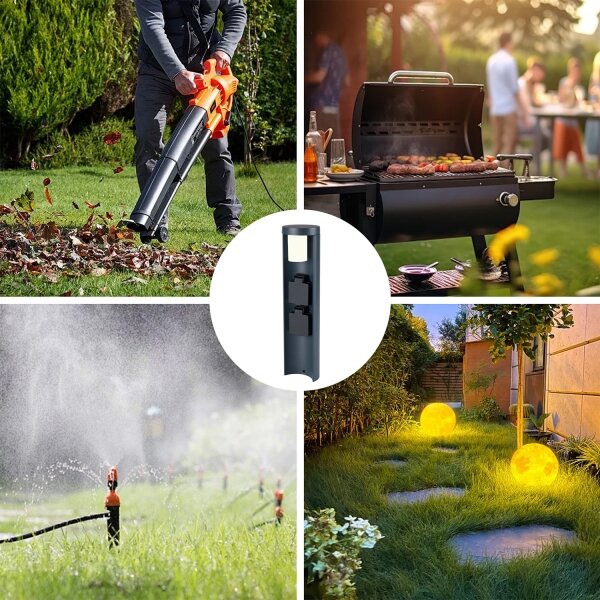 Brilagi PILLAR - Lampă de exterior cu 2 prize SCHUKO, 1xG9/11W/230V, IP44, antracit