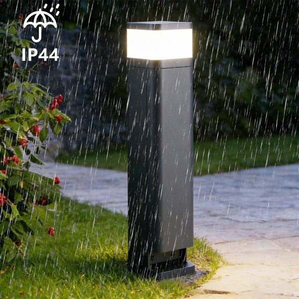 Brilagi PILLAR – lampă de exterior cu 2 prize SCHUKO, 1xG9/11W/230V, IP44, antracit