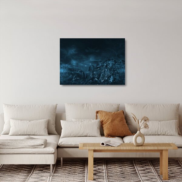 Tablou pe sticlă - Misiune extraterestră (70x50 cm)