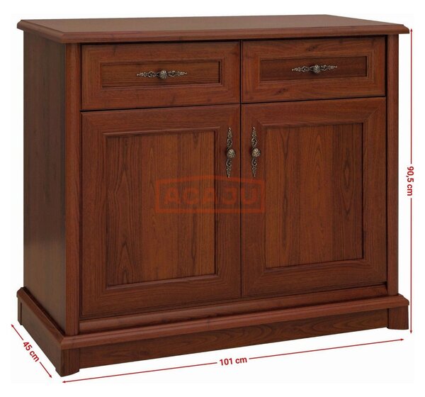 Comoda clasica living KENT EKOM2D2S, castan, PAL, 101x45x91 cm