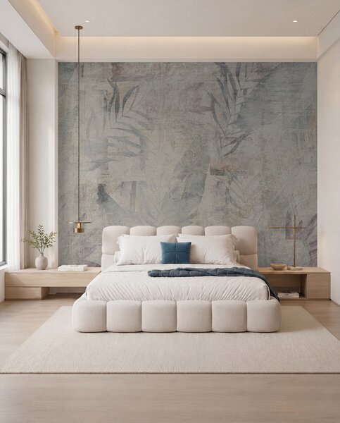Tapet Acuarelă tropice loft, Fototapet Natură, Fototapet Frunze, u96807 : Uwalls.ro