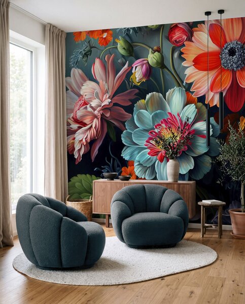 Tapet Splash floral, Fototapet 3D, Fototapet 3D Flori, u96631 : Uwalls.ro
