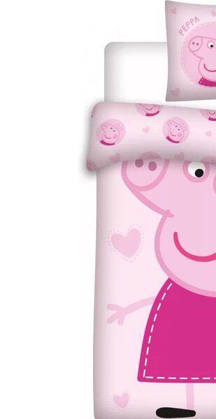 Set lenjerie pat copii Peppa Pig 100x135 + 40x60 SunCity BRM000188