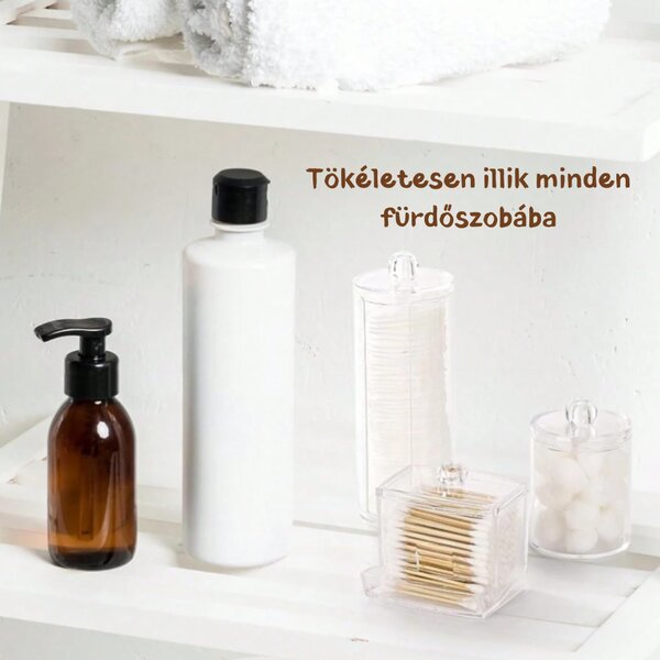 Set transparent pentru depozitarea cosmeticelor cu capace - 3 piese