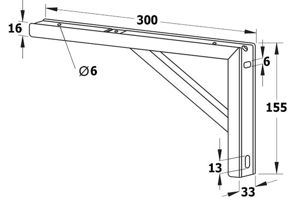 Sapho Sapho, Suport suport 305x160x32mm, otel, 1 bucata, 30386