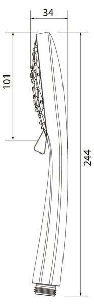 Sapho Sapho, duș cu masaj pentru mâini, 4 moduri, diametru 101 mm, ABS/mat negru, 1204-02B