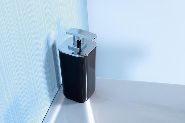 Aqualine Sapho, dozator de săpun pe picioare SEVENTY, negru, 638214
