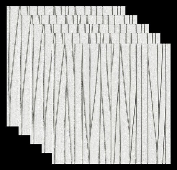 Set 10 x Tapet 3D Autoadeziv cu model argintiu, 70 X 70 cm x 6mm