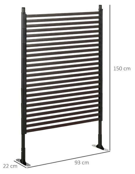Outsunny Gard Modular Autoportant pentru Grădină din Oțel, 93x22x150 cm, Maro | Aosom Romania