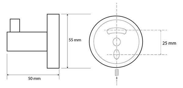 Sapho Sapho, cuier X-ROUND WHITE, alb, XR205W