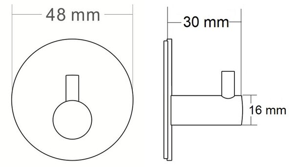 Sapho Sapho, cuier autoadeziv, rotund, oțel inoxidabil periat, 32201