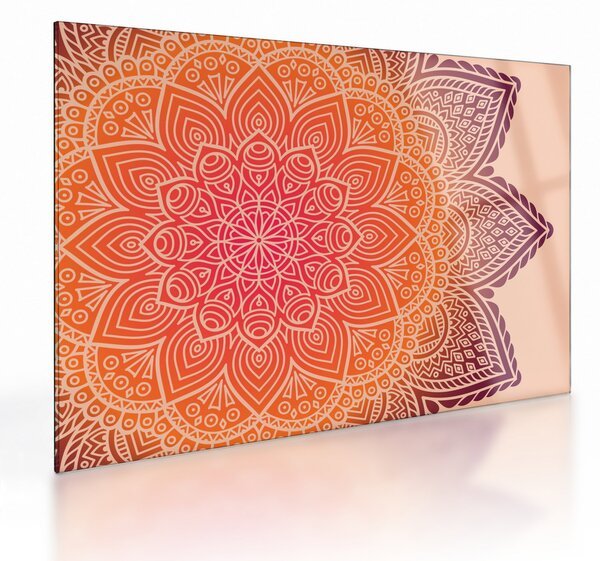 Tablou pe sticlă - Mandala artă (70x50 cm)