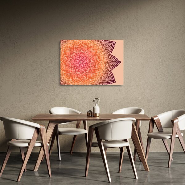 Tablou pe sticlă - Mandala artă (70x50 cm)