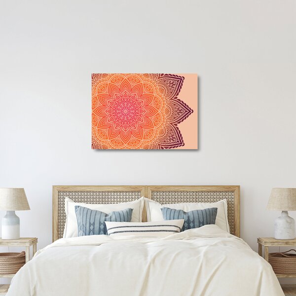 Tablou pe sticlă - Mandala artă (70x50 cm)