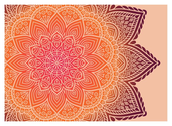Tablou pe sticlă - Mandala artă (70x50 cm)