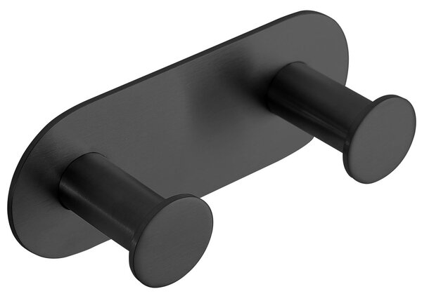 Sapho Sapho, cârlig dublu autoadeziv X-ROUND, negru mat, XR220B
