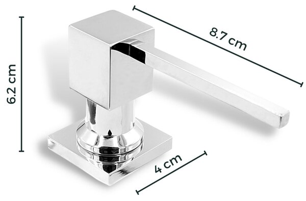 Gamma Sink Quality Quatro, dozator de detergent pentru chiuveta de bucatarie 400ml, crom, GMA-DOK-CH