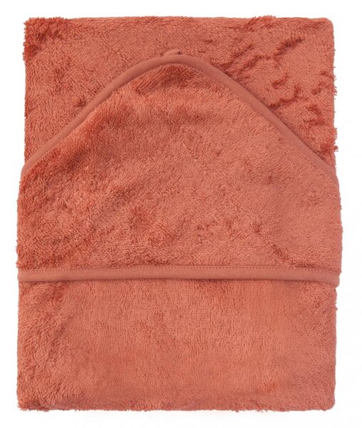 Prosop cu gluga pentru copii din bambus Apricot Blush
