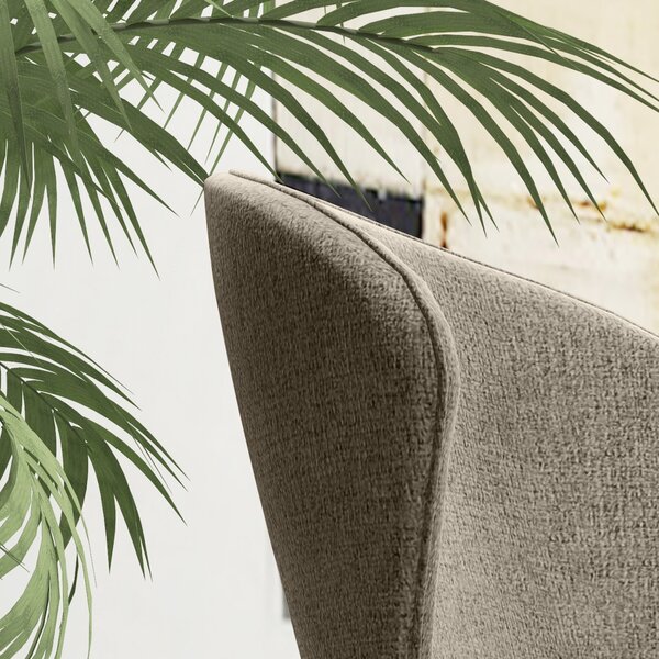 HOMCOM Scaun de masă, Design contemporan și elegant, Material textil cu efect de in, Oțel, 52 x 55 x 80 cm, Maro deschis | Aosom Romania