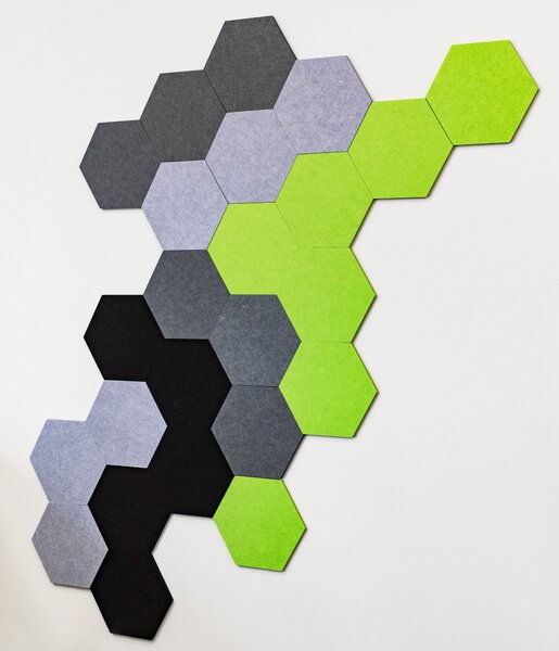 Rea Tutumi, decor de perete din fetru cu 6 colturi, roz, HOM-06527