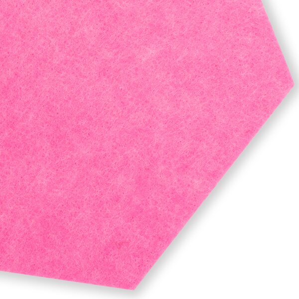 Rea Tutumi, decor de perete din fetru cu 6 colturi, roz, HOM-06527