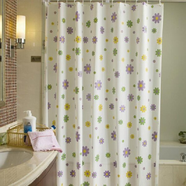 Aqualine Aqualine, Perdeau de dus 180x200cm, vinil, floral, ZV014